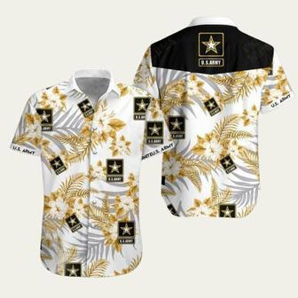 Us Army White Pattern Hawaiian Shirt | Newhawaiianshirts AU