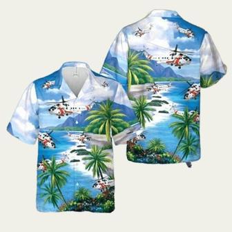 Us Coast Guard Sikorsky Helicopter Hawaiian Shirt | Newhawaiianshirts DE