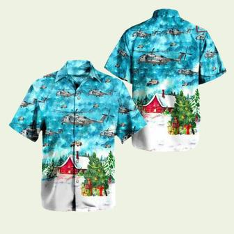 Us Marine Corps Sikorsky Ch Super Stallion Lifting Humvee Christmas Hawaiian Shirt | Newhawaiianshirts UK