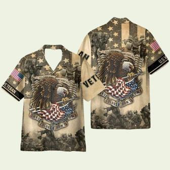 Us Veteran These Color Dont Run Eagle Hawaiian Shirt | Newhawaiianshirts UK