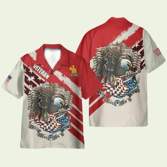 Us Veteran These Color Dont Run Eagle Red Hawaiian Shirt | Newhawaiianshirts UK