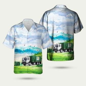 Us Waste Management Garbage Truck Hawaiian Shirt | Newhawaiianshirts