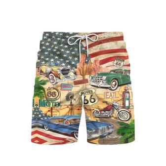 USA Vintage Retro Beach Shorts For Men | Newhawaiianshirts DE