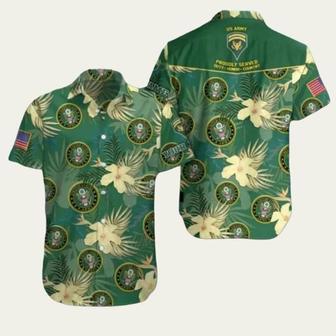 Veteran Army American Flag Awesome Hawaiian Shirt | Newhawaiianshirts AU