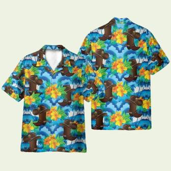 Vintage Cowboy Hibiscu Tropical Hawaiian Shirt | Newhawaiianshirts