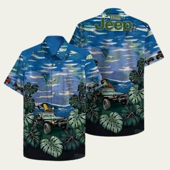 Vintage Jeep Car Tropical Summer Awesome Hawaiian Shirt | Newhawaiianshirts DE