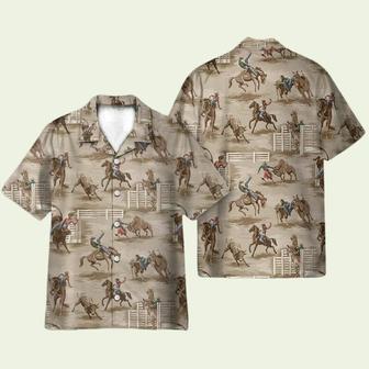 Vintage Rodeo Horse Riding Hawaiian Shirt | Newhawaiianshirts AU