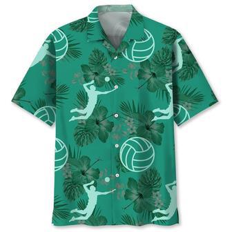 Volleyball Kelly Green Hawaiian Shirt Summer Gifts | Newhawaiianshirts UK