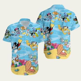 Walt Disney Mickey Pluto Minnie Donal Duck Hawaiian Shirt | Newhawaiianshirts UK