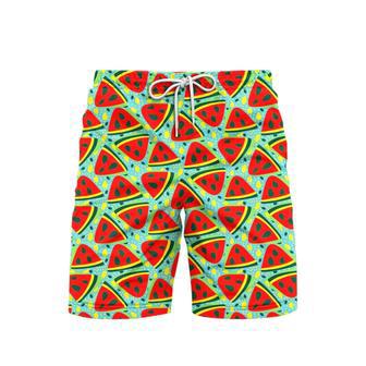 Watermelon Summer Fruit Beach Shorts For Men | Newhawaiianshirts UK