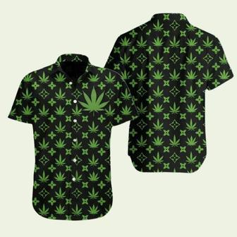 Weed Yellow Green And Black Design Hawaiian Shirt | Newhawaiianshirts DE