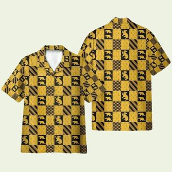 Wizard And Witch Hufflepuff House Cosplay Costume Hawaiian Shirt | Newhawaiianshirts DE