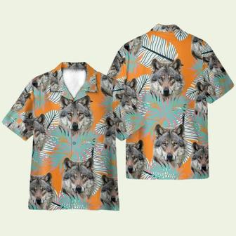 Wolf Tropical Leaves Pattern Hawaiian Shirt | Newhawaiianshirts