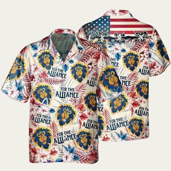 World Of Warcraft Alliance American Flag Aloha Hawaiian Shirt | Newhawaiianshirts AU