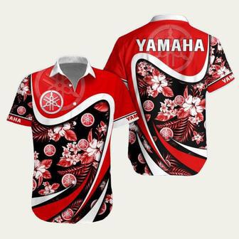 Yamaha Logo Floral Pattern Hawaiian Shirt | Newhawaiianshirts UK