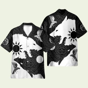 Yin Yang Wolf And Raven Hawaiian Shirt | Newhawaiianshirts UK