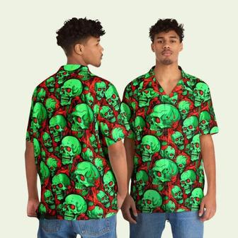 Zombie Brains Horror Hawaiian Shirt | Newhawaiianshirts CA