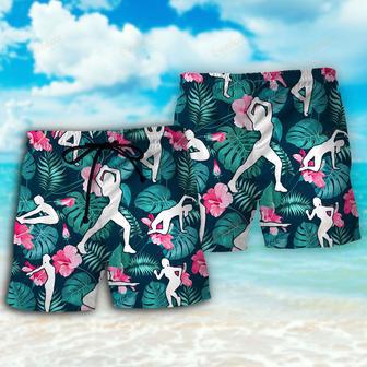 Aerobics Tropical Floral Beach Short | Newhawaiianshirts AU