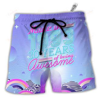 Age Made In 1993 30 Years Of Being Awesome Beach Short | Newhawaiianshirts DE