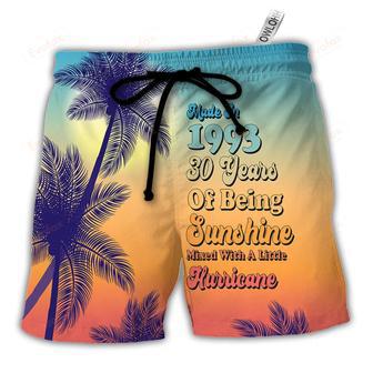 Age Made In 1993 30 Years Of Being Sunshine Hurricane Beach Short | Newhawaiianshirts