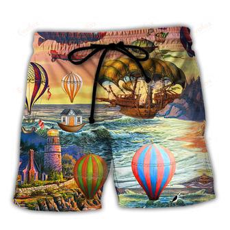 Air Balloon Steampunk I Travel By It Beach Short | Newhawaiianshirts DE