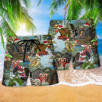 Alligator Christmas See You Late Alligator Beach Short | Newhawaiianshirts AU