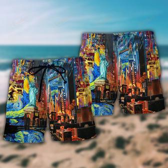 America Beloved New York City Color Beach Short | Newhawaiianshirts AU