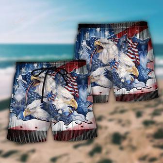 America Eagle Proud Amazing Patriotic Beach Short | Newhawaiianshirts CA