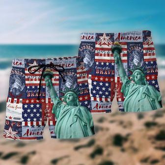 America Live Free Beach Short | Newhawaiianshirts AU