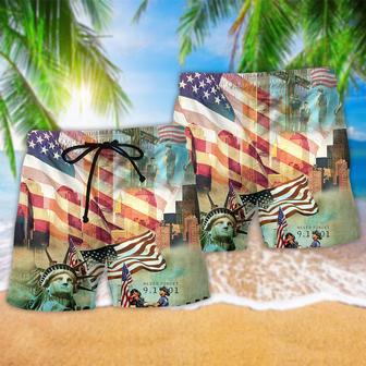 America Never Forgotten Tower Challenge Beach Short | Newhawaiianshirts AU