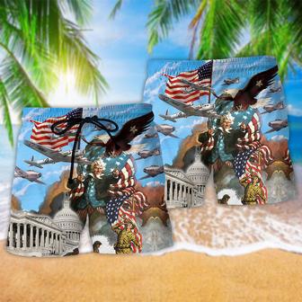 America War And Peace Eagle Beach Short | Newhawaiianshirts AU