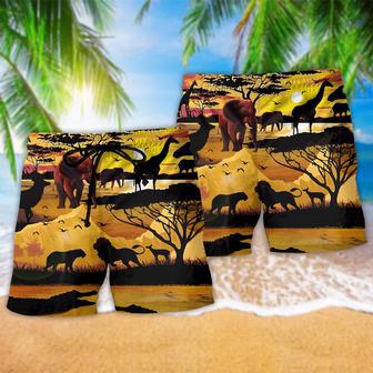 Animal Safari Where Life Begins Beach Short | Newhawaiianshirts AU