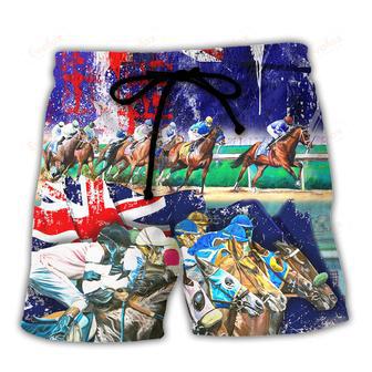 Australia Horse Lover Racing Lover Beach Short | Newhawaiianshirts