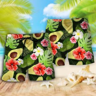 Avocado Tropical Floral Beach Short | Newhawaiianshirts AU