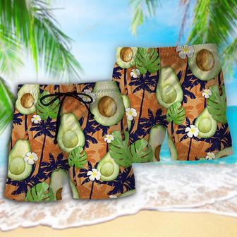 Avocado Tropical Flowers Vibe Beach Short | Newhawaiianshirts AU