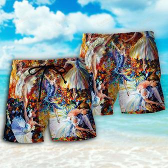 Ballet Beautiful Color Art Beach Short | Newhawaiianshirts