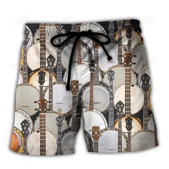 Banjo Love Music Pattern Beach Short | Newhawaiianshirts AU