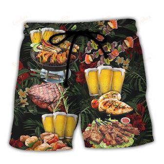 Barbecue Food BBQ I Only Smoke The Good Stuff Beach Short | Newhawaiianshirts DE