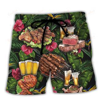 Barbecue Food Once You Put My Meat In Your Mouth You're Going Want To Swallow BBQ Beach Short | Newhawaiianshirts