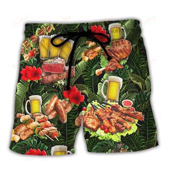 Barbecue Funny BBQ Beer Once You Put My Meat In Your Mouth You're Going To Want To Swallow Beach Short | Newhawaiianshirts