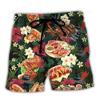 Barbecue Funny I Want A Hot Body But I Also Want BBQ Beach Short | Newhawaiianshirts