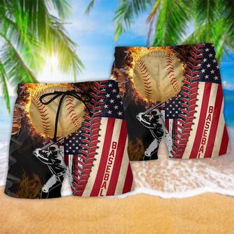 Baseball Nothing More American Than Baseball Beach Short | Newhawaiianshirts UK