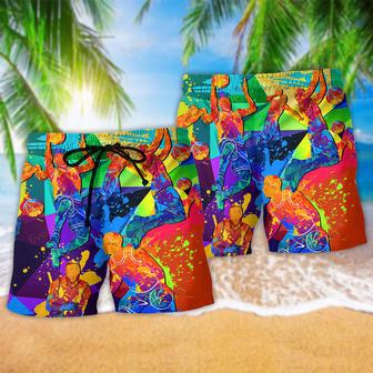 Basketball Love Color Beach Short | Newhawaiianshirts CA