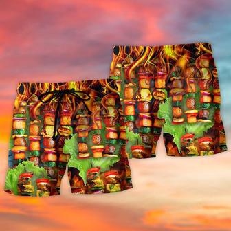 BBQ Fire Hot Style Beach Short | Newhawaiianshirts AU