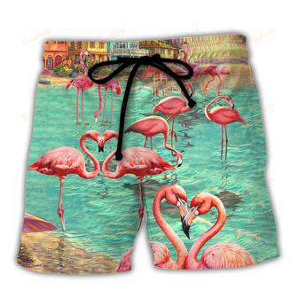 Beach Flamingo Love You To The Beach And Back Beach Short | Newhawaiianshirts AU