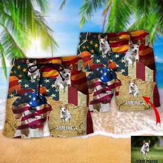 Beagle America Sunset Style Custom Photo Beach Short | Newhawaiianshirts DE