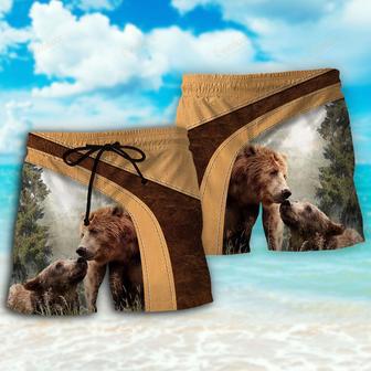 Bear An Old Bear Live Here With His Honey Beach Short | Newhawaiianshirts UK