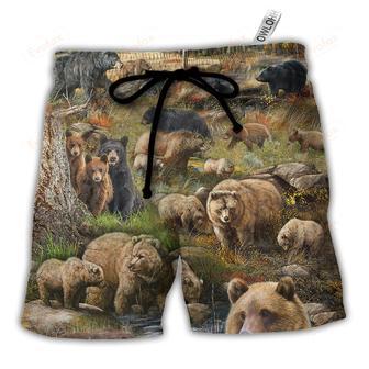 Bear Be Brave Little Bear Beach Short | Newhawaiianshirts UK