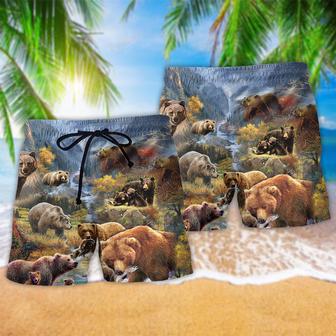 Bear Into The Wild Beautiful Mountain Beach Short | Newhawaiianshirts AU