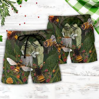 Bee Alert Beekeeper Vintage Style Beach Short | Newhawaiianshirts CA